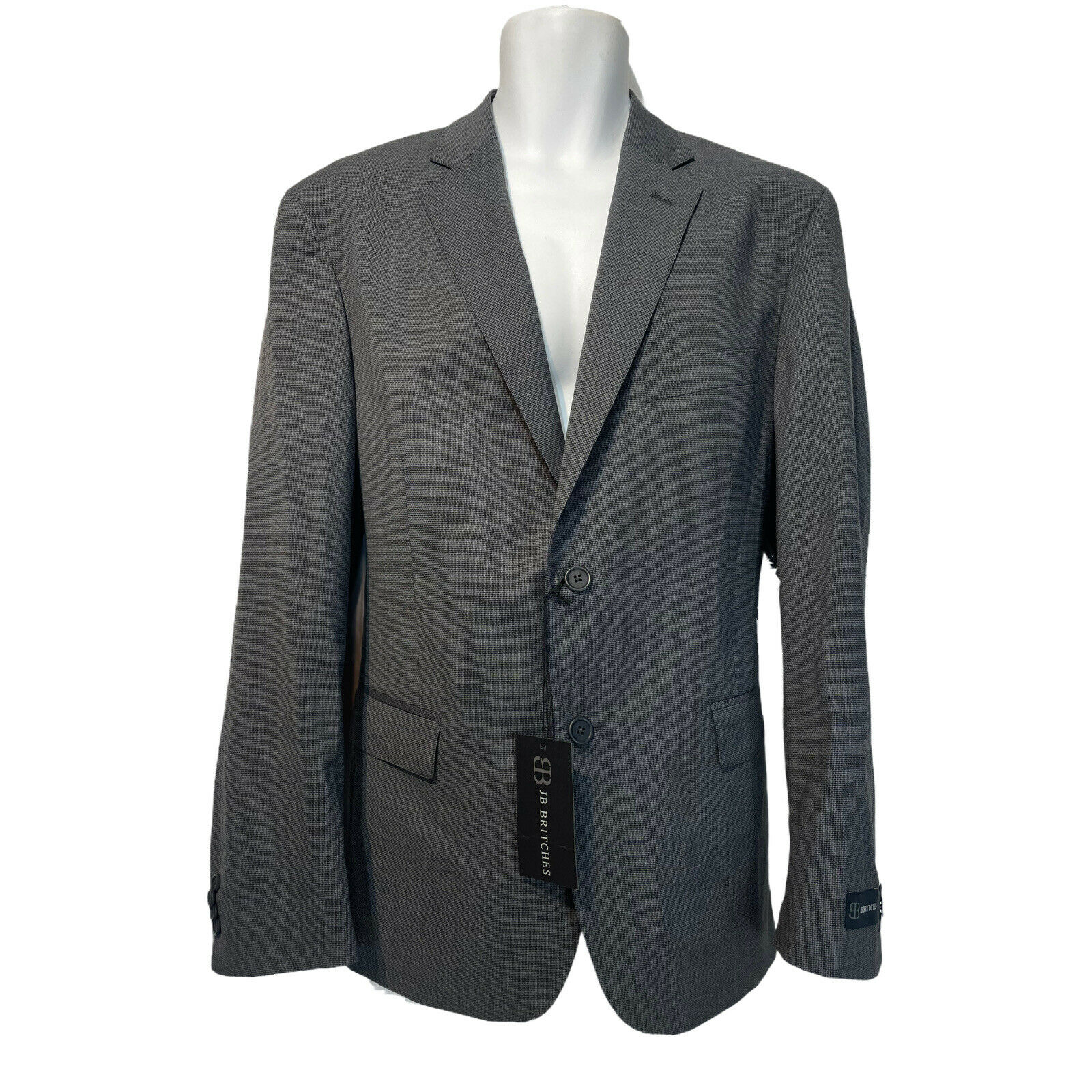Jb Britches Mens 42r Logan Gray Wool Sport Coat Jacket Blazer